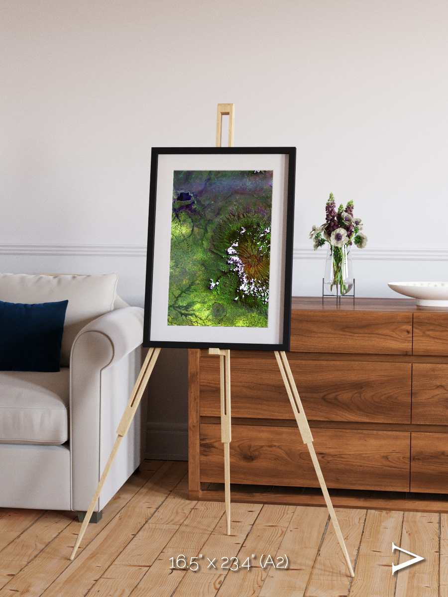 Vortex Trails, Mount Elgon Framed & Mounted Print