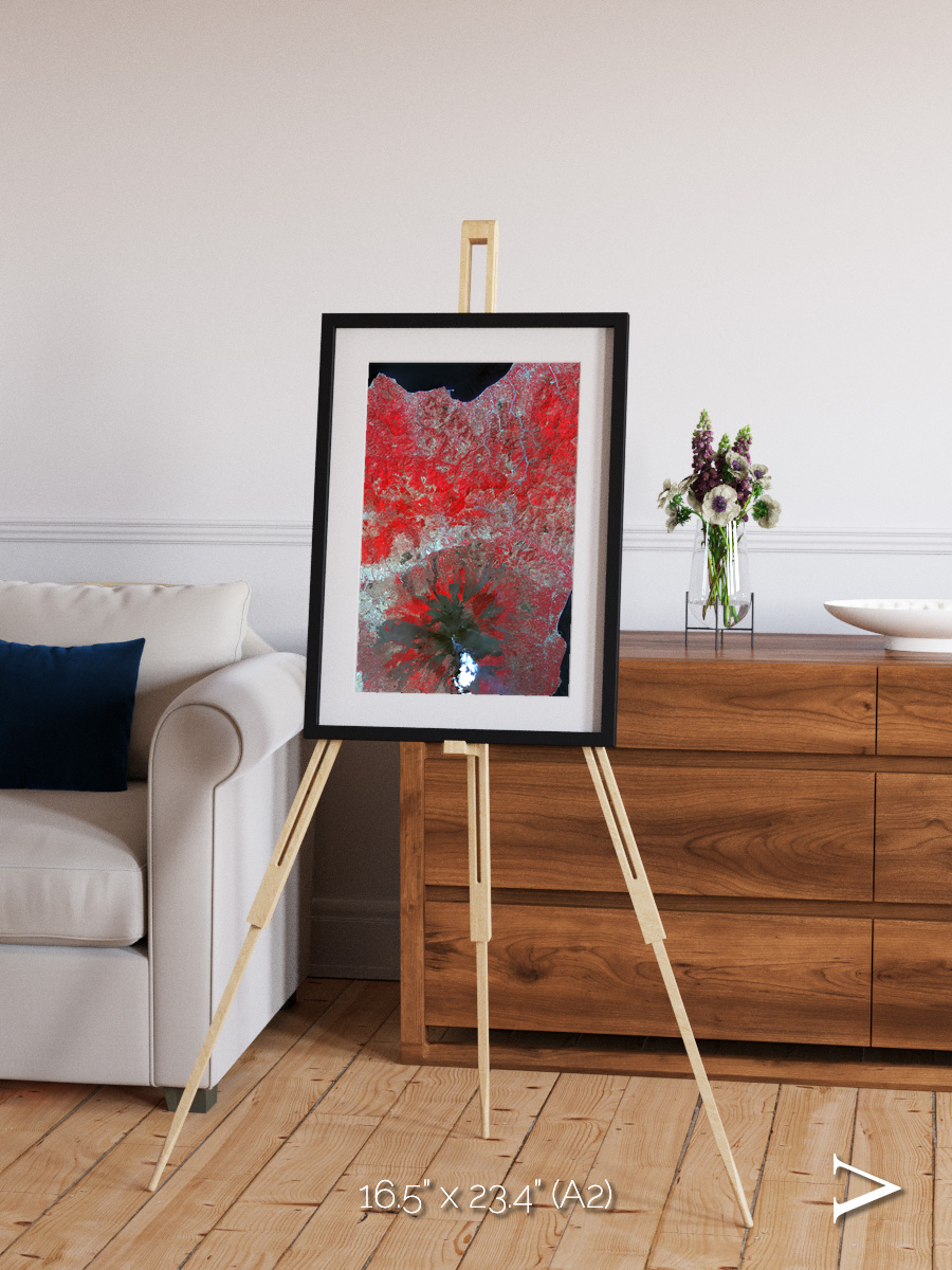 Painted Archipelago, Mt Etna Framed & Mounted Print