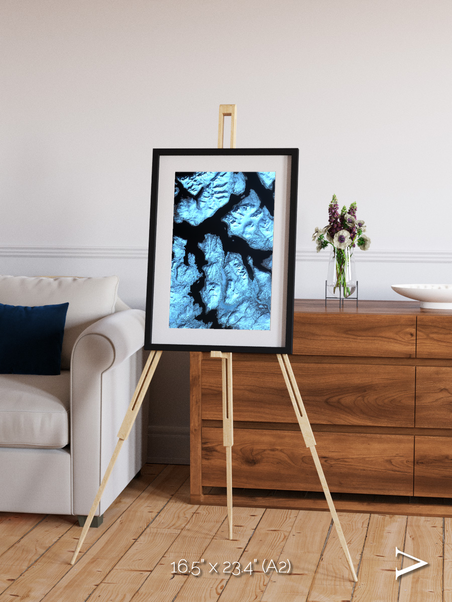 Glacial Passage, Northern Norway Framed & Mounted Print