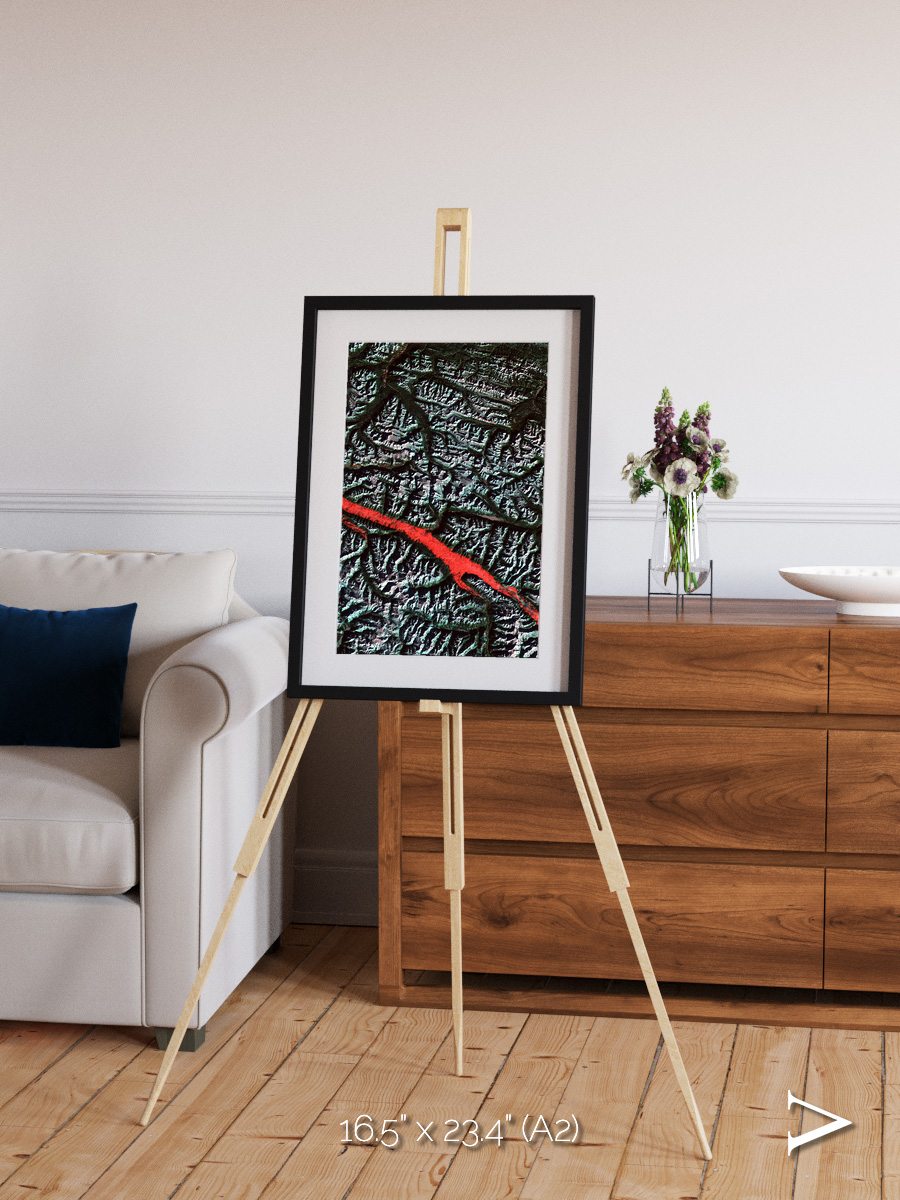 Light in the Trench, Canadian Rockies Framed & Mounted Print