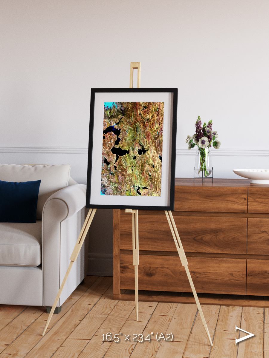 Above the Earth, Tibetan Plateau Framed & Mounted Print