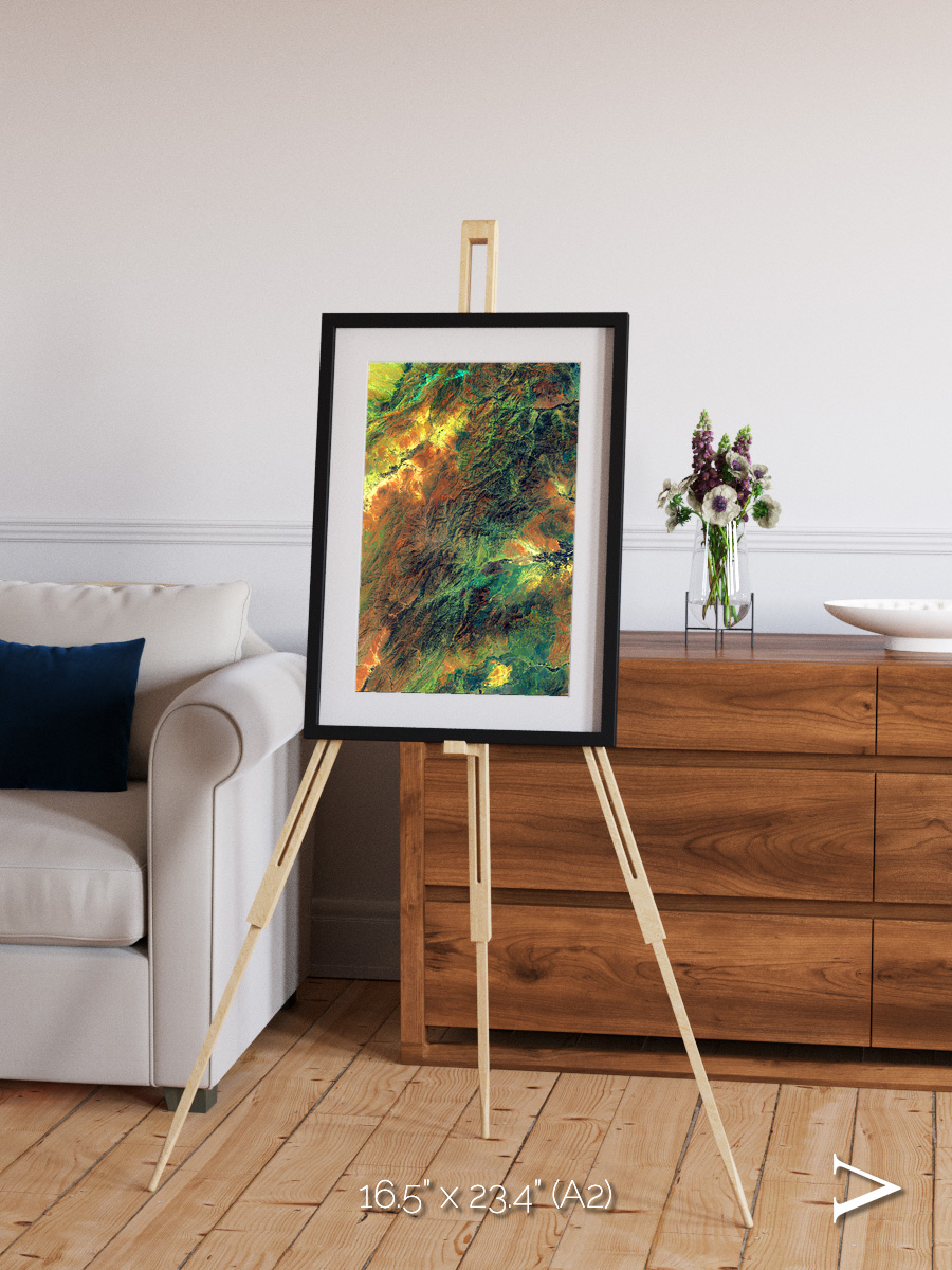 Irrigated Highlands, Eastern Afghanistan Framed & Mounted Print