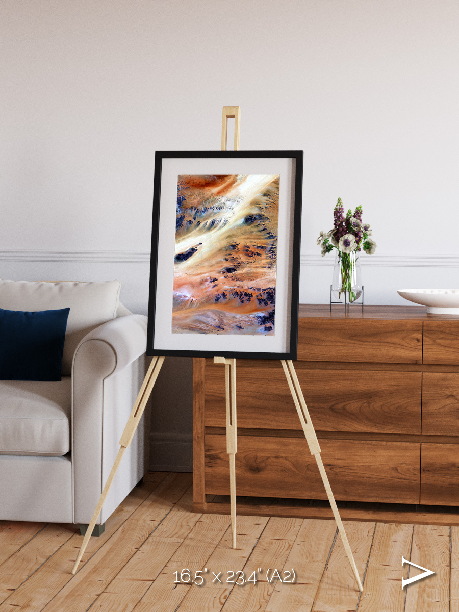 Shifting Dunes, Terkezi Oasis Framed & Mounted Print