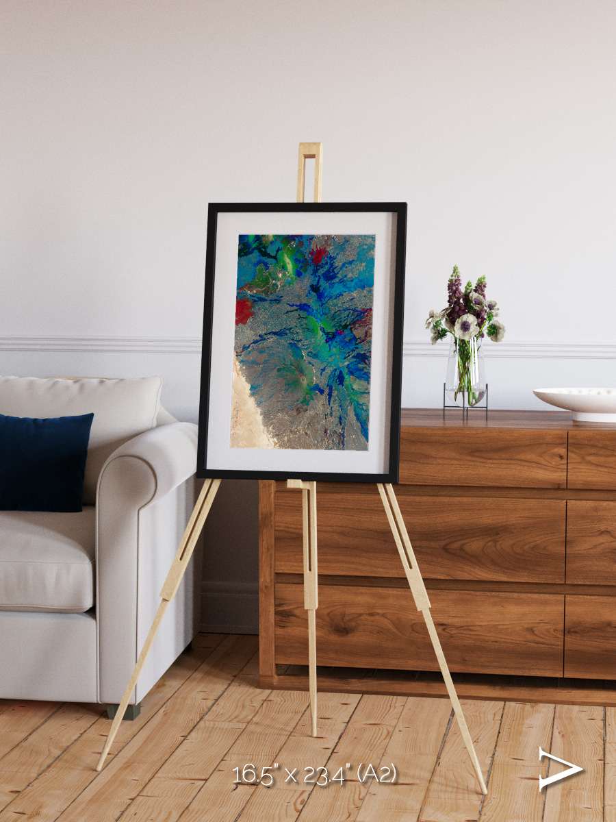 Rift and Fire, Ethiopia Framed & Mounted Print