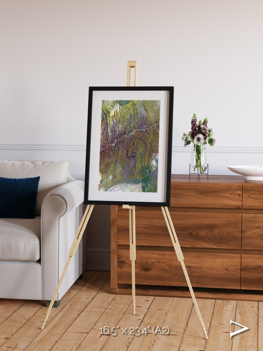Shifting Dunes, Ugab River Framed & Mounted Print
