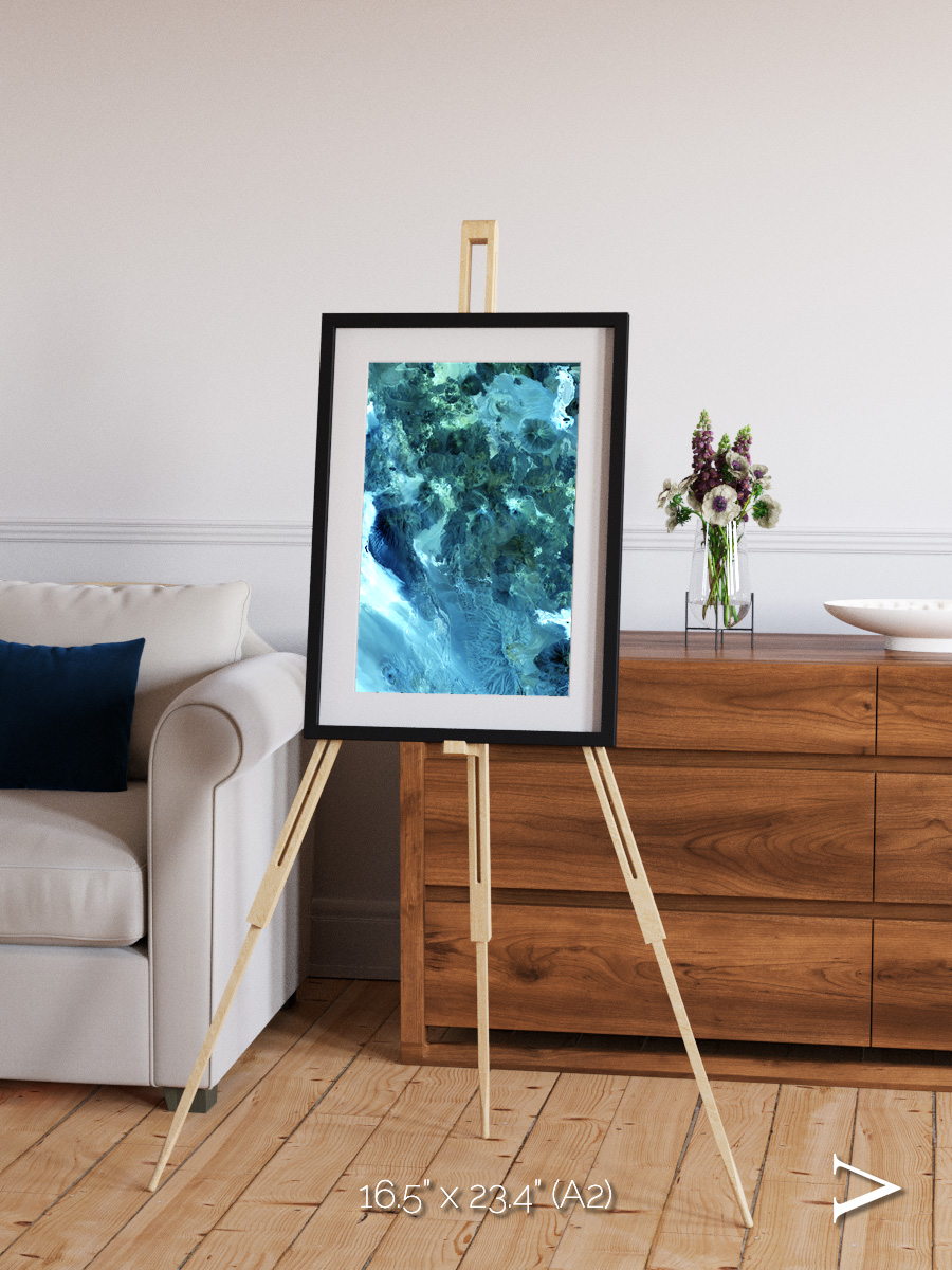 Heat Scars, Volcanoes Framed & Mounted Print