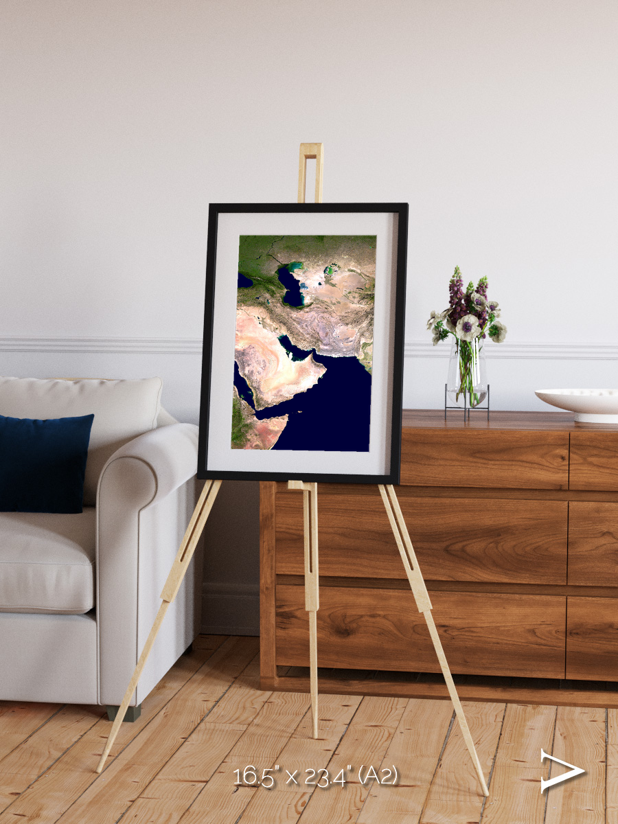 River Threads, Western Asia Framed & Mounted Print