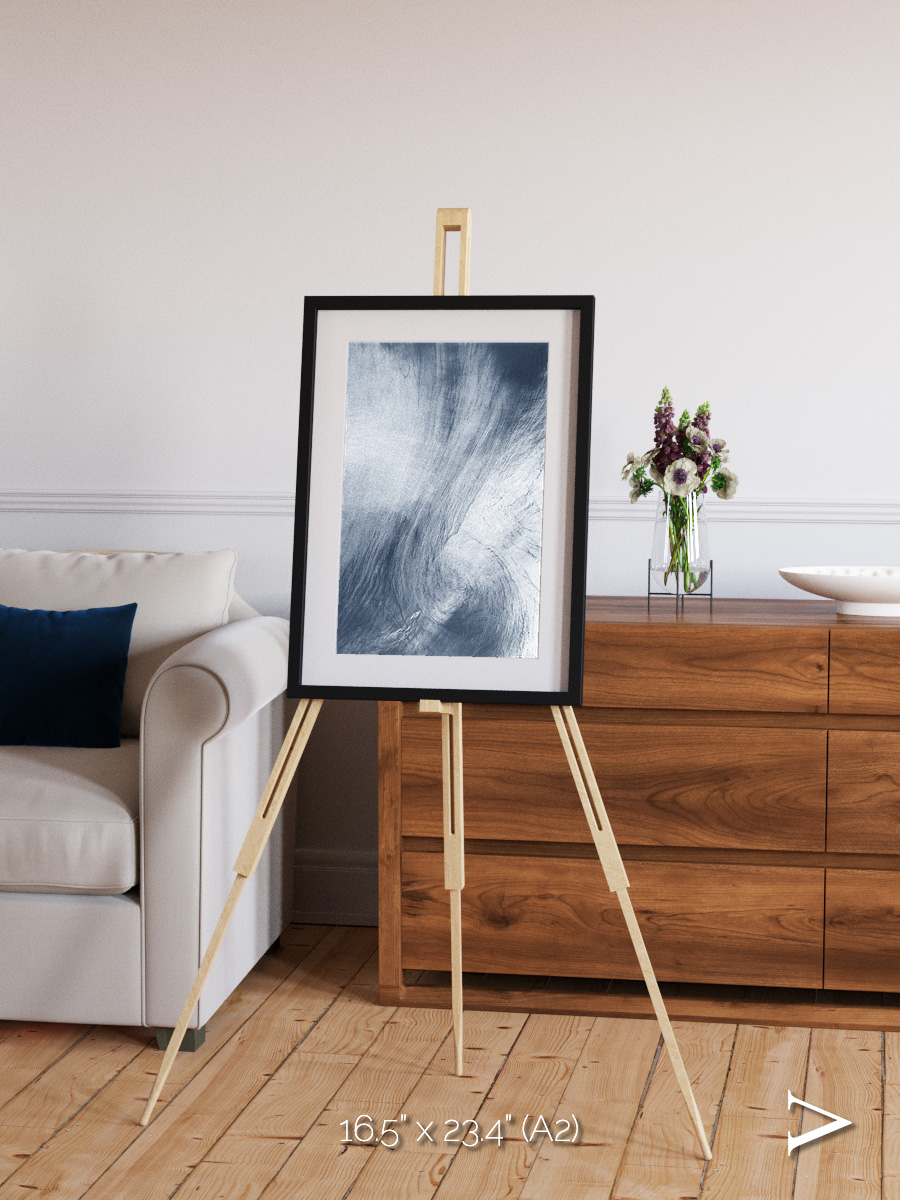 Wind Signatures, Whirlpool Cloud Framed & Mounted Print