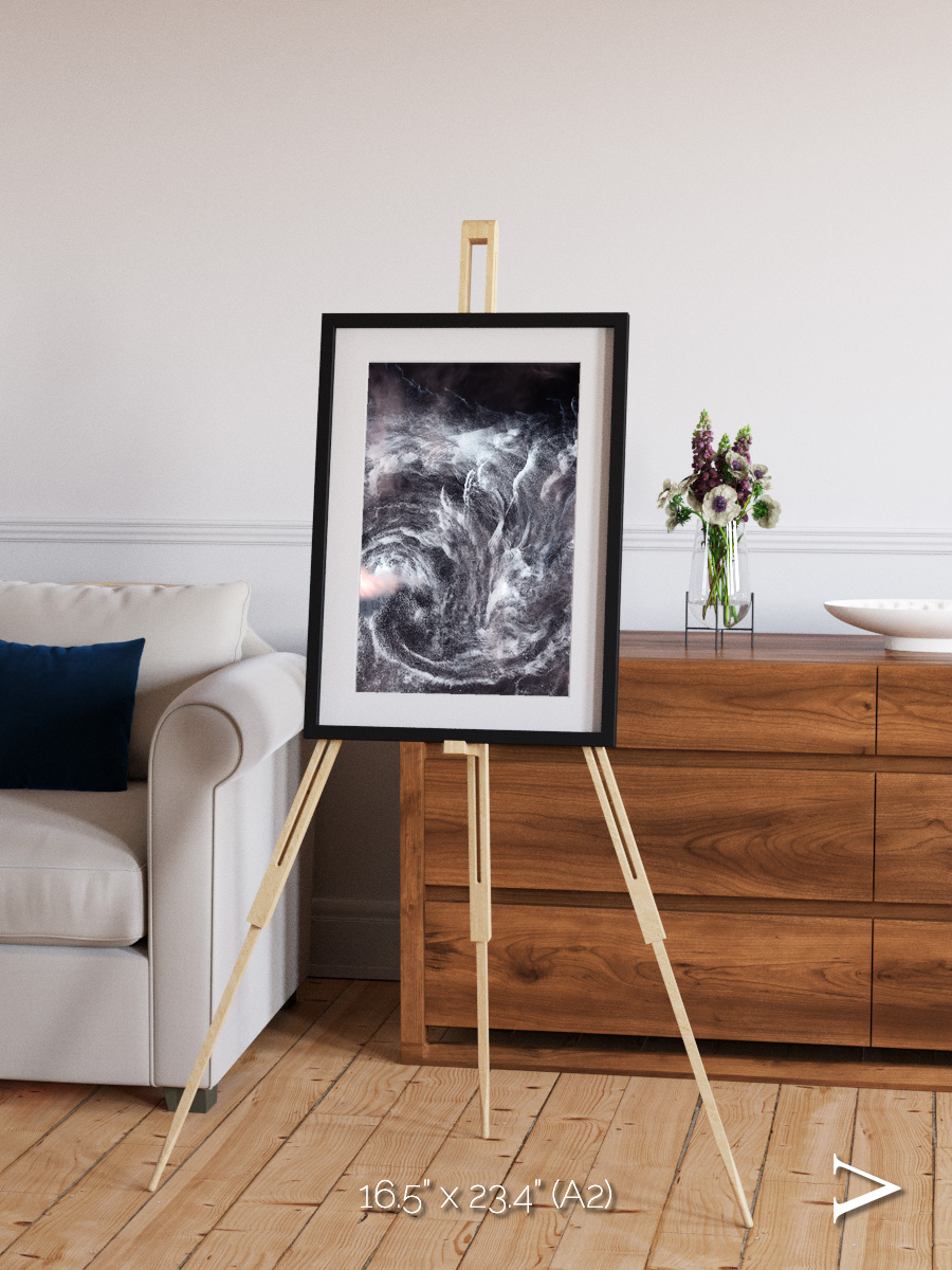 Wind Signatures, Whirlpool in the Air Framed & Mounted Print