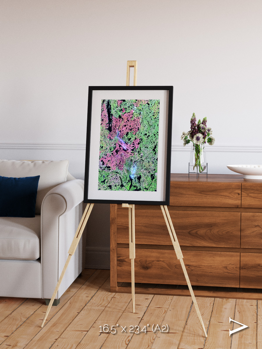 Ice River, Yellowknife Wetlands Framed & Mounted Print