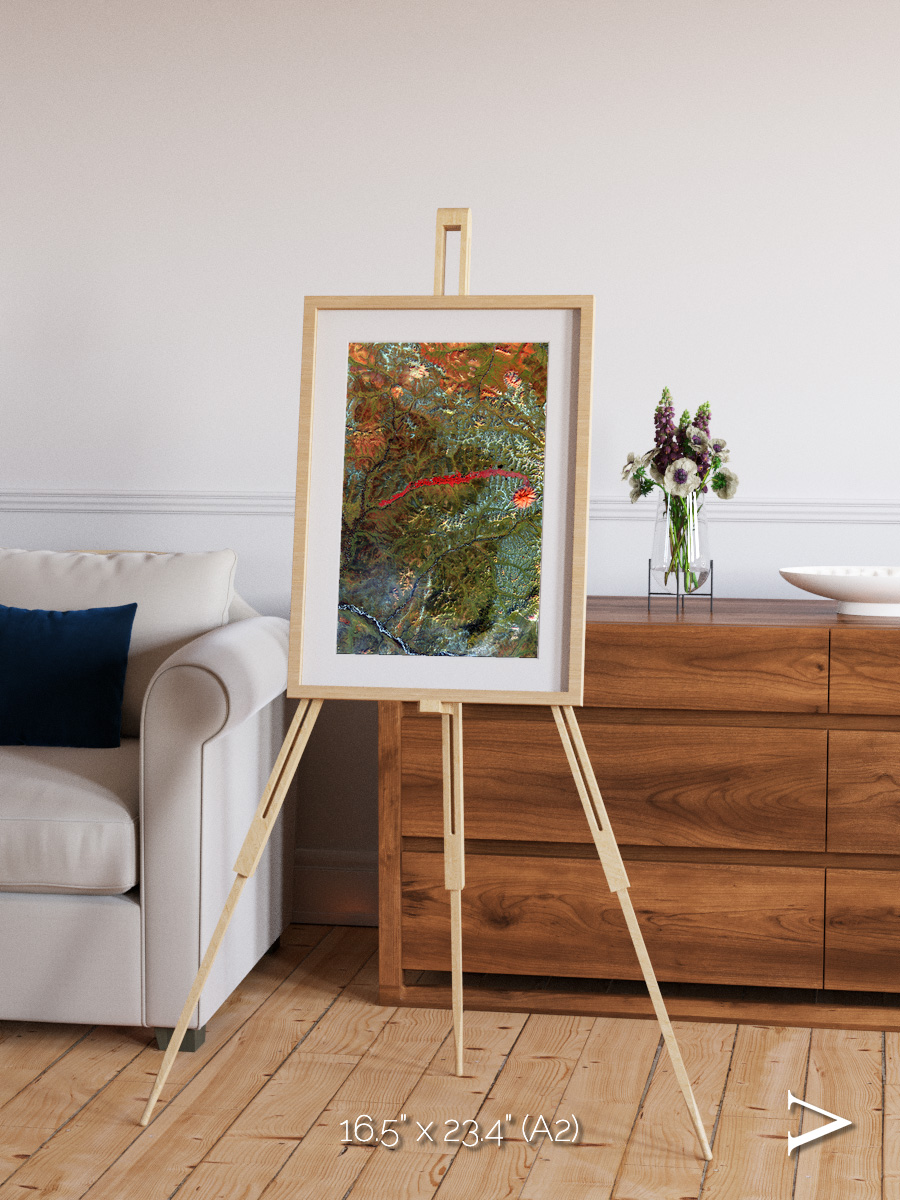 Ash and Stone, Anyuyskiy Volcano Framed & Mounted Print