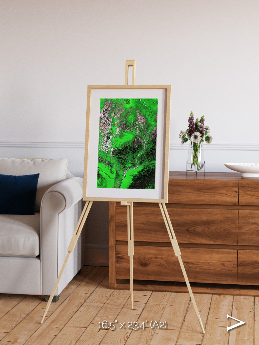 Ribbon River, Araca River Framed & Mounted Print