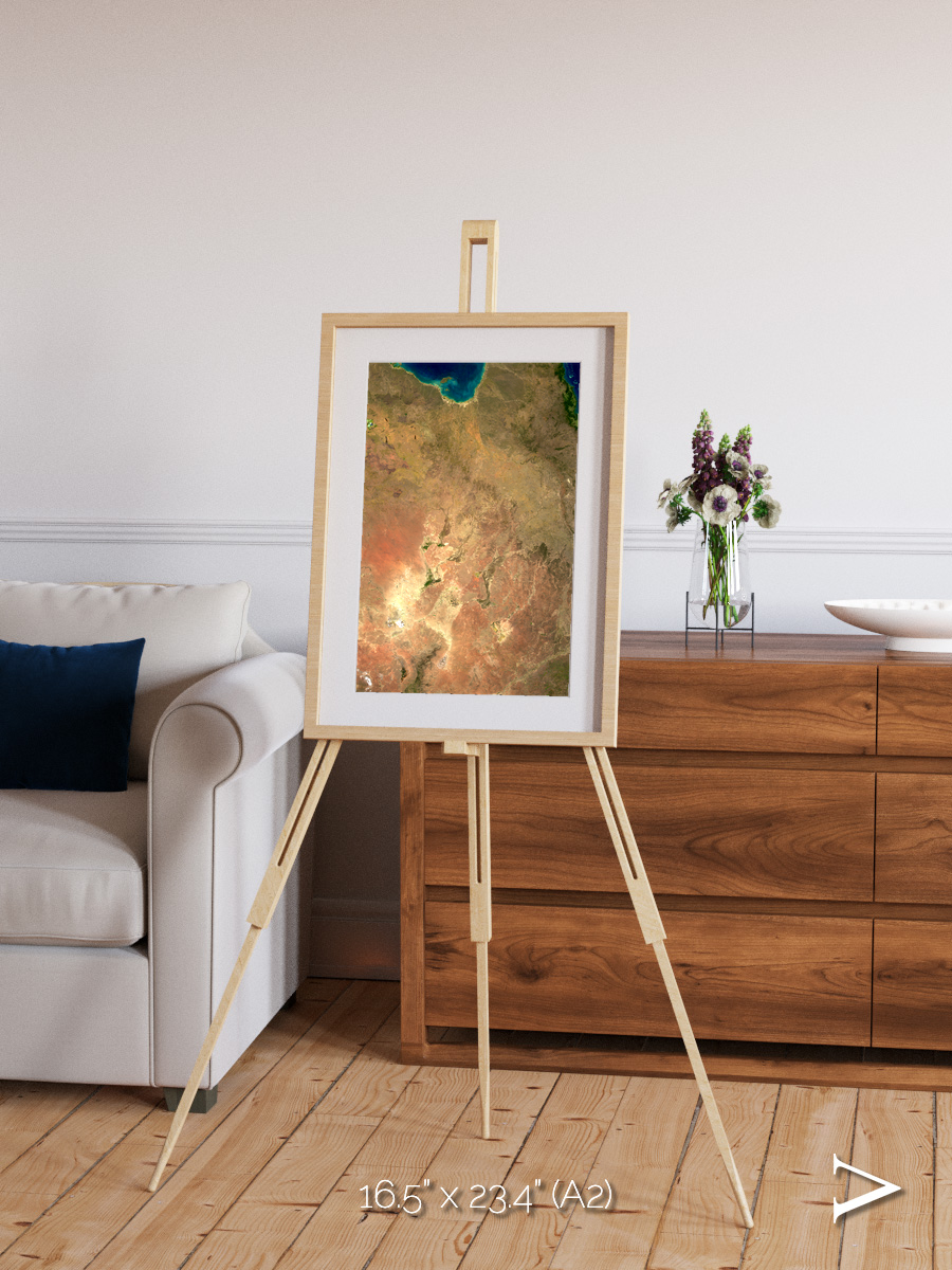 Winding Waters, Australia Framed & Mounted Print