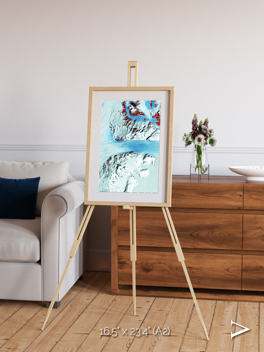 River of Ice, Byrd Glacier Framed & Mounted Print