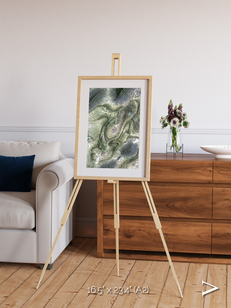 Rugged Relief, Coahuila Mexico Framed & Mounted Print