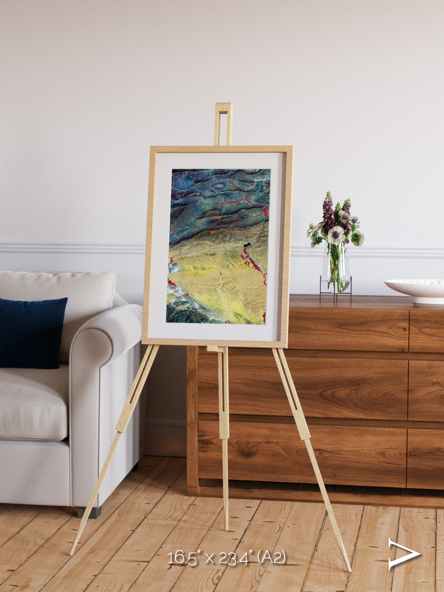 Crimson Veins, Atlas Mountains Framed & Mounted Print