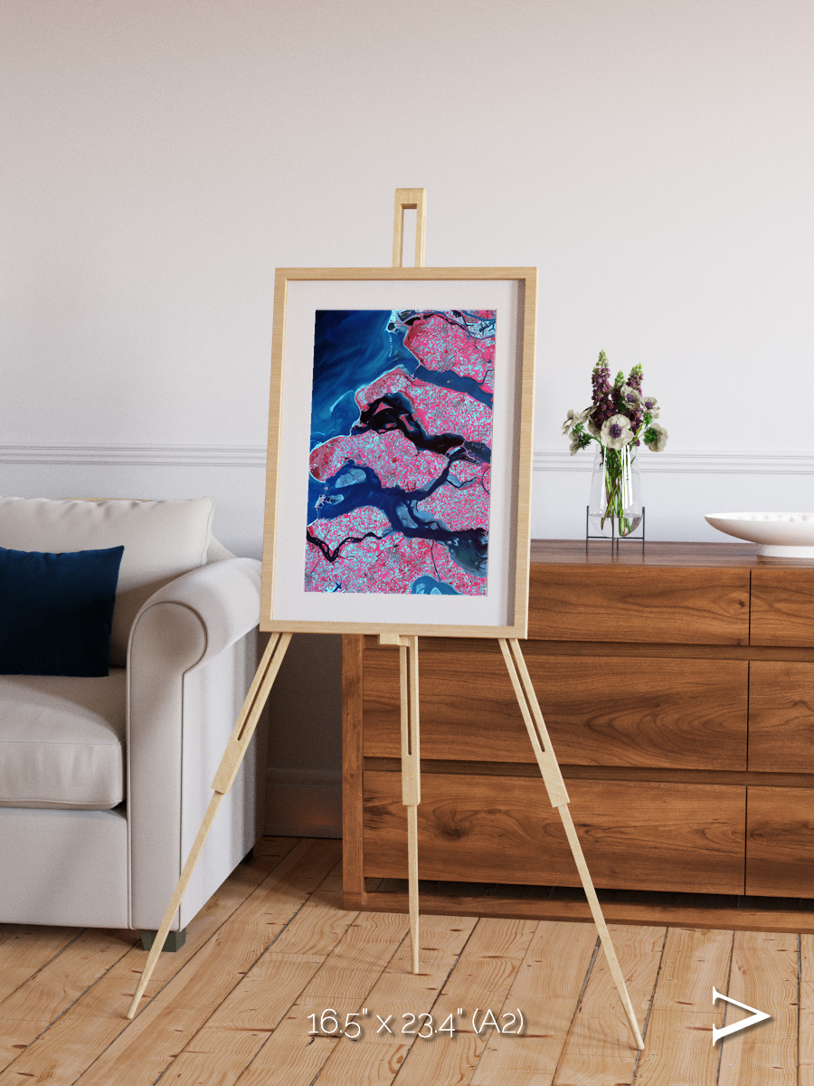 Windward Isles, Delta Region Netherlands Framed & Mounted Print