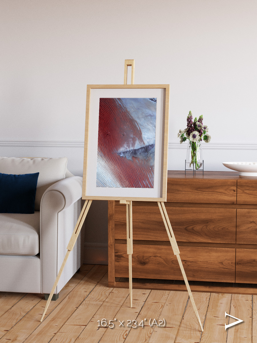 Wind Signatures, Empty Quarter Framed & Mounted Print