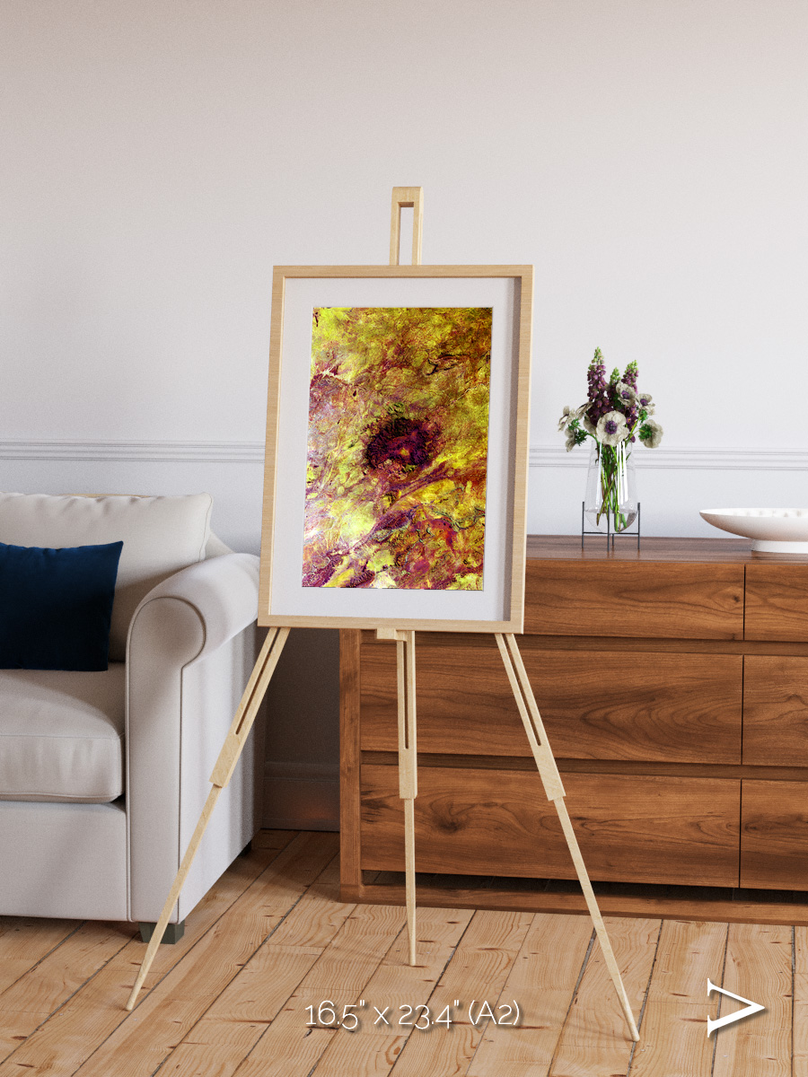 Magma Plains, Erongo Massif Framed & Mounted Print