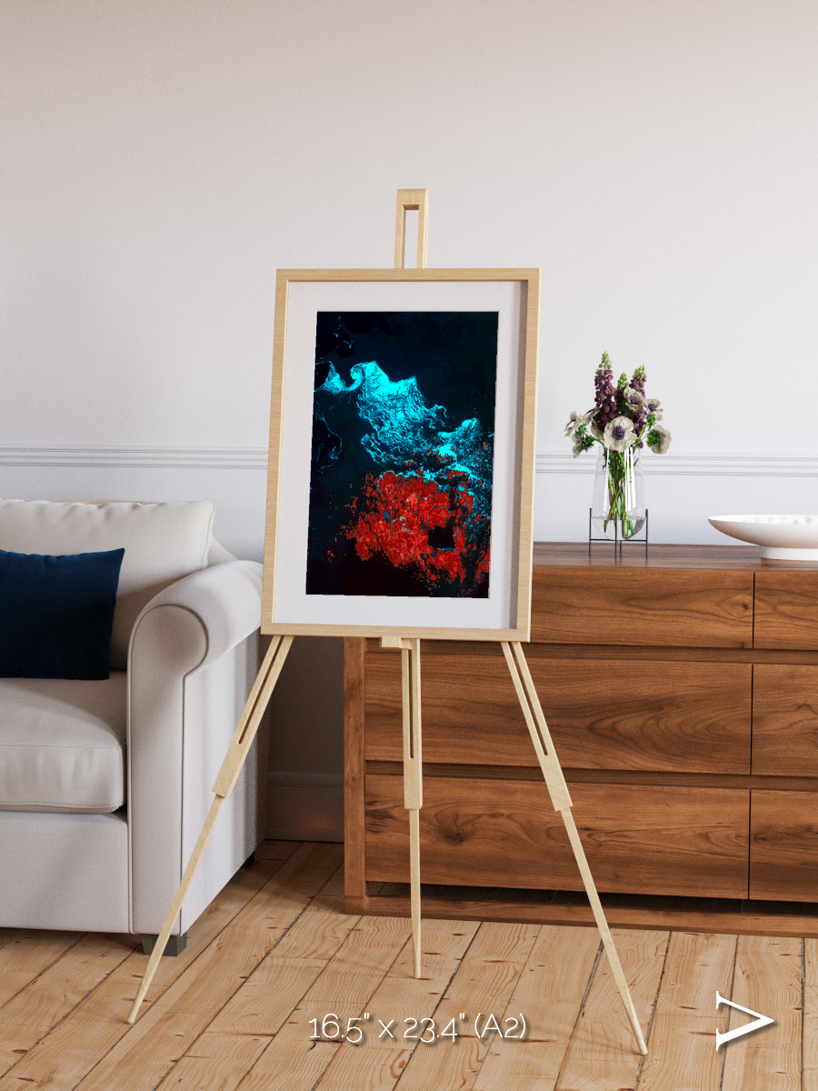Island Sanctuary, Ghostly Grease Ice Framed & Mounted Print