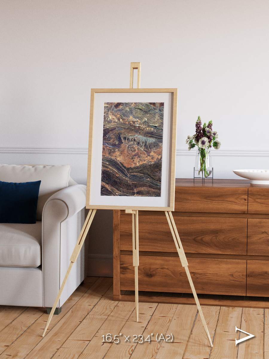 Volcanic Palette, Gosses Bluff Framed & Mounted Print