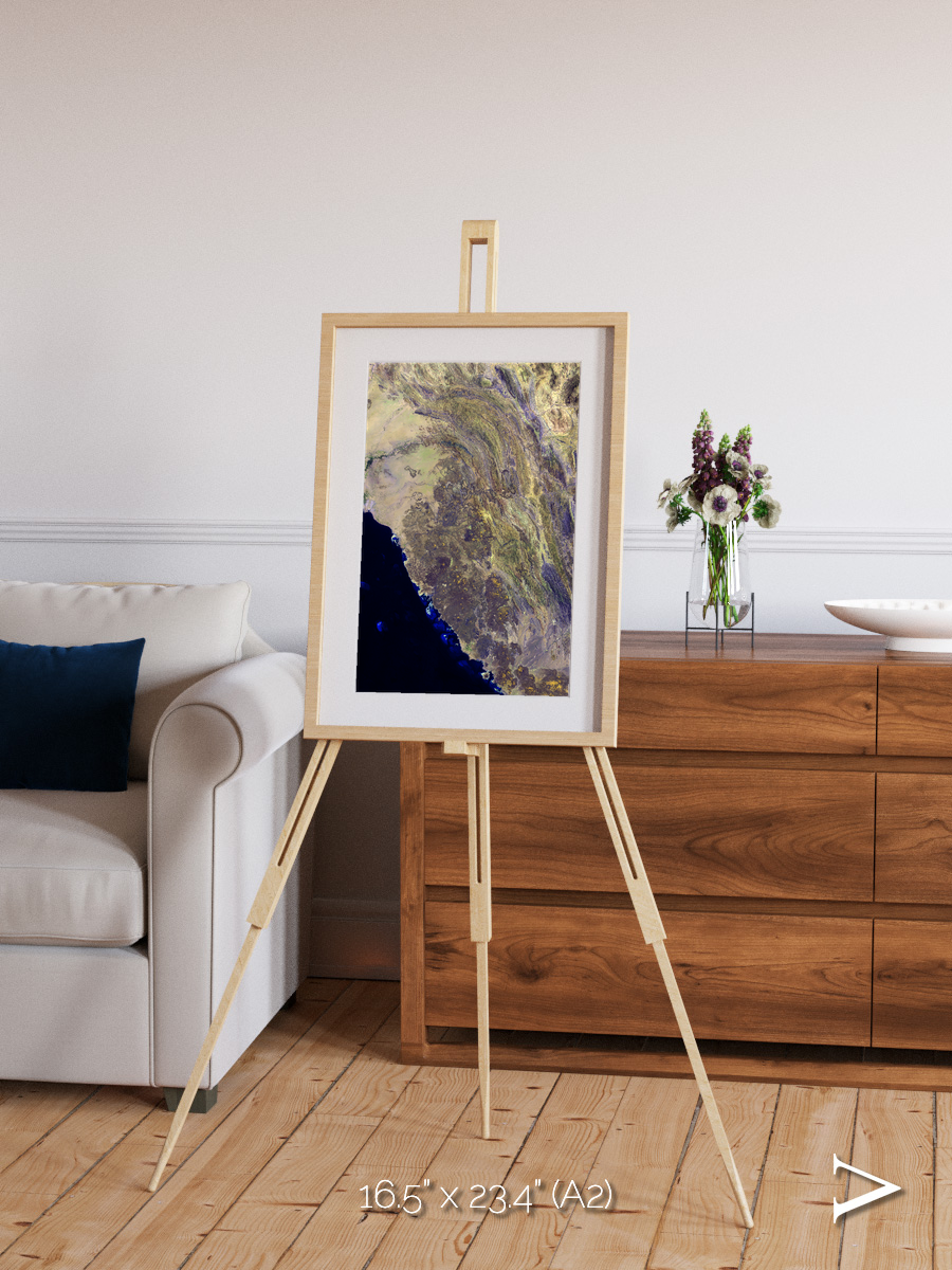Fire Fields, Harrat Al Birk Framed & Mounted Print