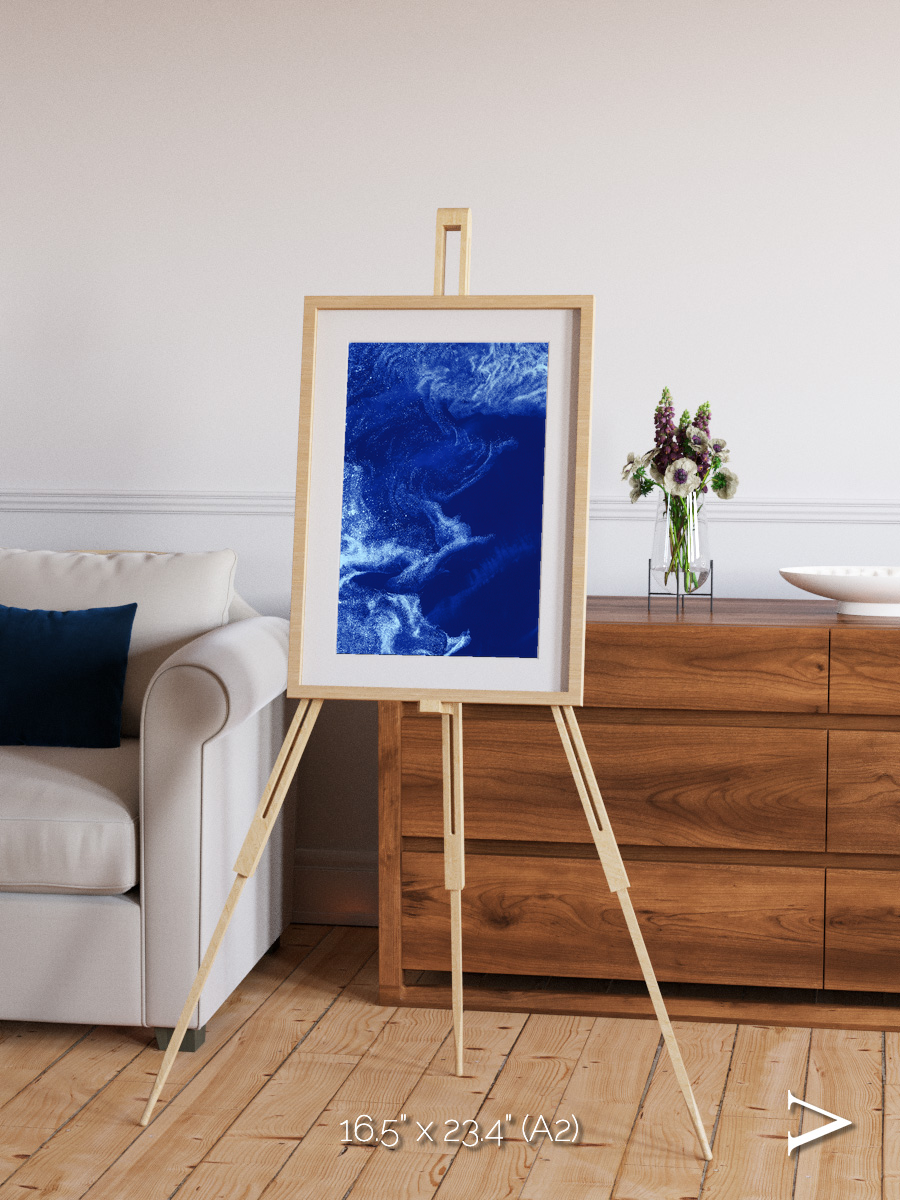 Wind Signatures, Ice Stars Framed & Mounted Print