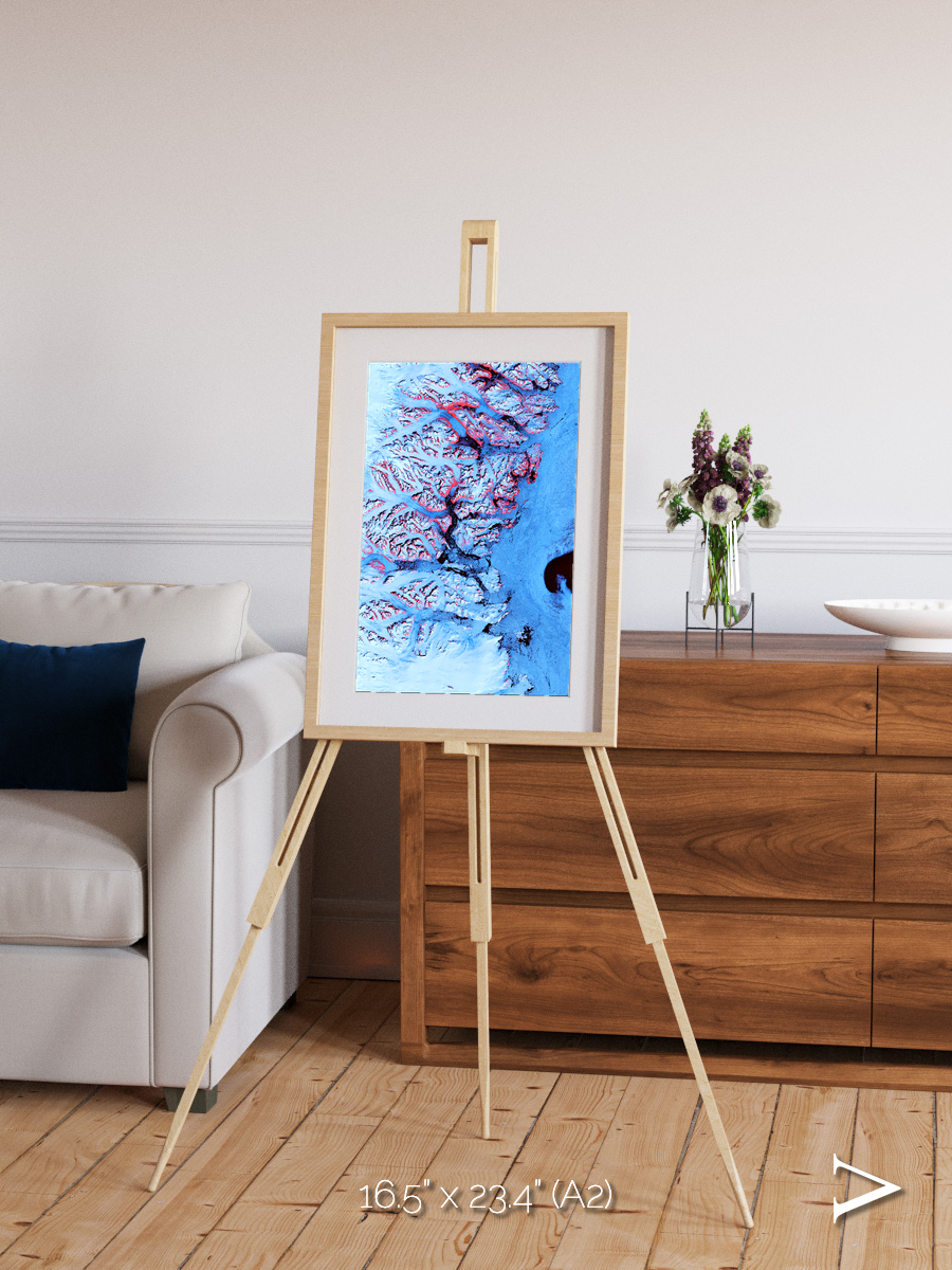 Polar Flow, Ice Waves Framed & Mounted Print