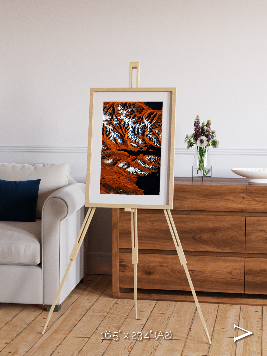 Striped Coast, Eyjafjörður Framed & Mounted Print