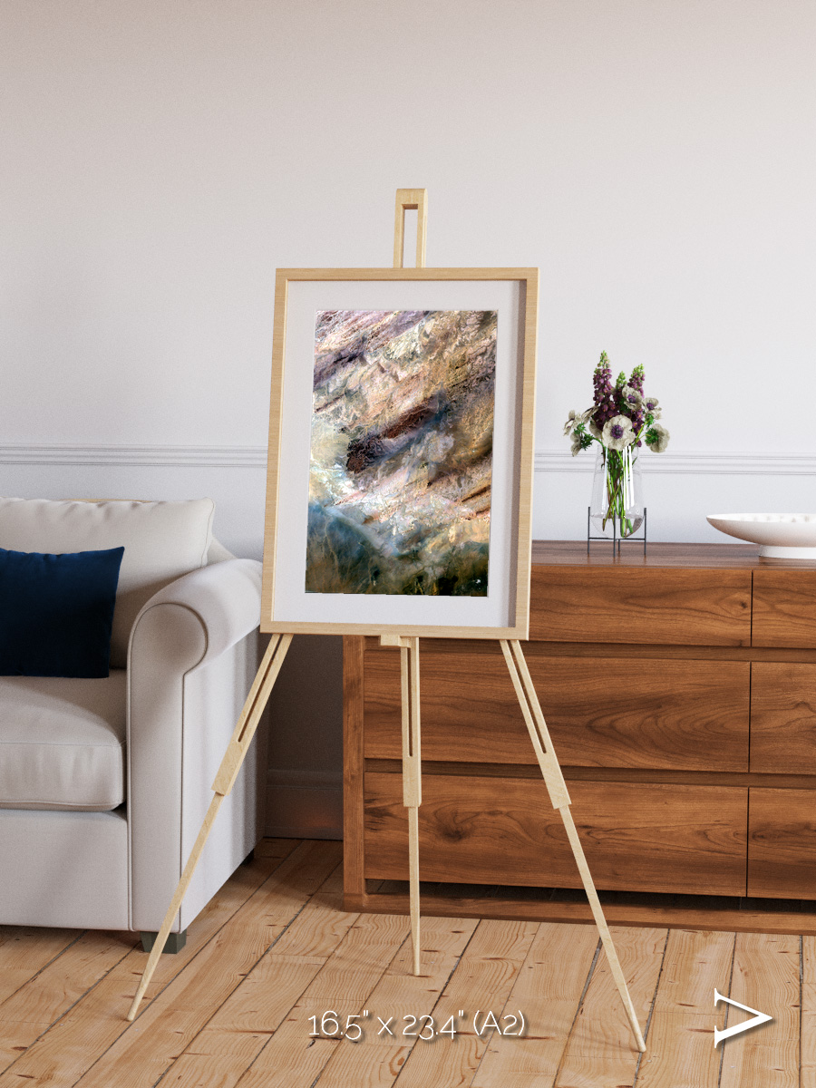 Lava Lines, Impact Framed & Mounted Print