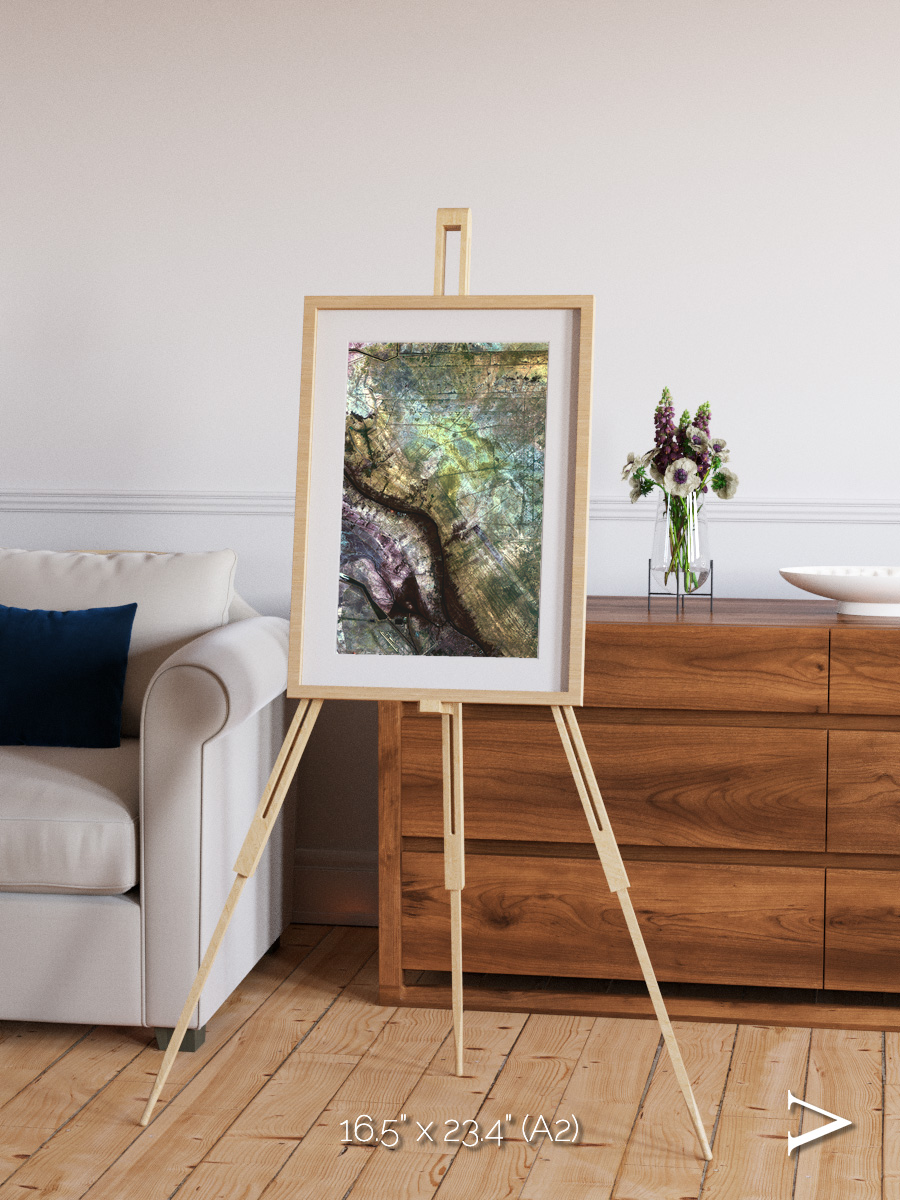 Floodplain Lines, Iraqi Emplacement Framed & Mounted Print