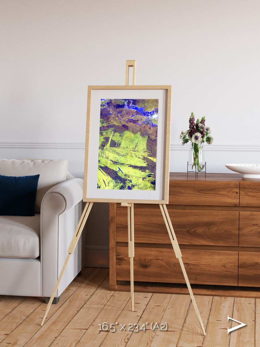 Lake Lines, Lake Amadeus Framed & Mounted Print