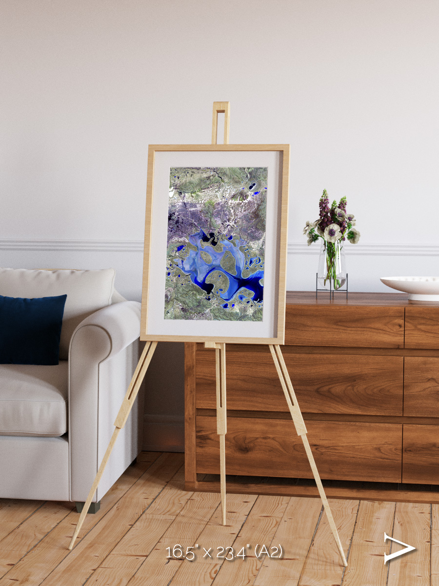 Lake Lines, Lake Carnegie Framed & Mounted Print