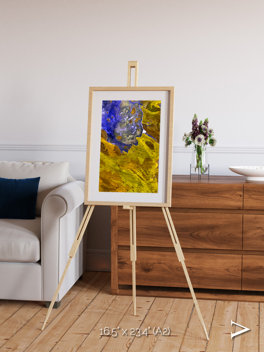 Saline Patterns, Lake Disappointment Framed & Mounted Print