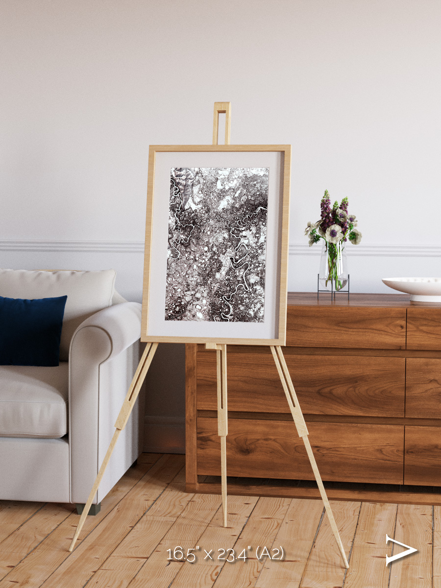 River Threads, Mayn River Framed & Mounted Print