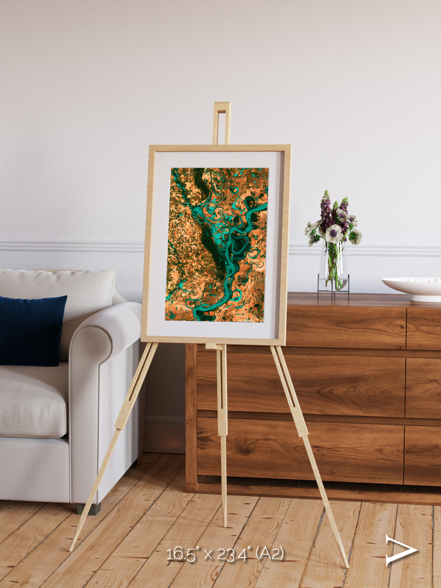 River’s Dance, Mississippi Framed & Mounted Print