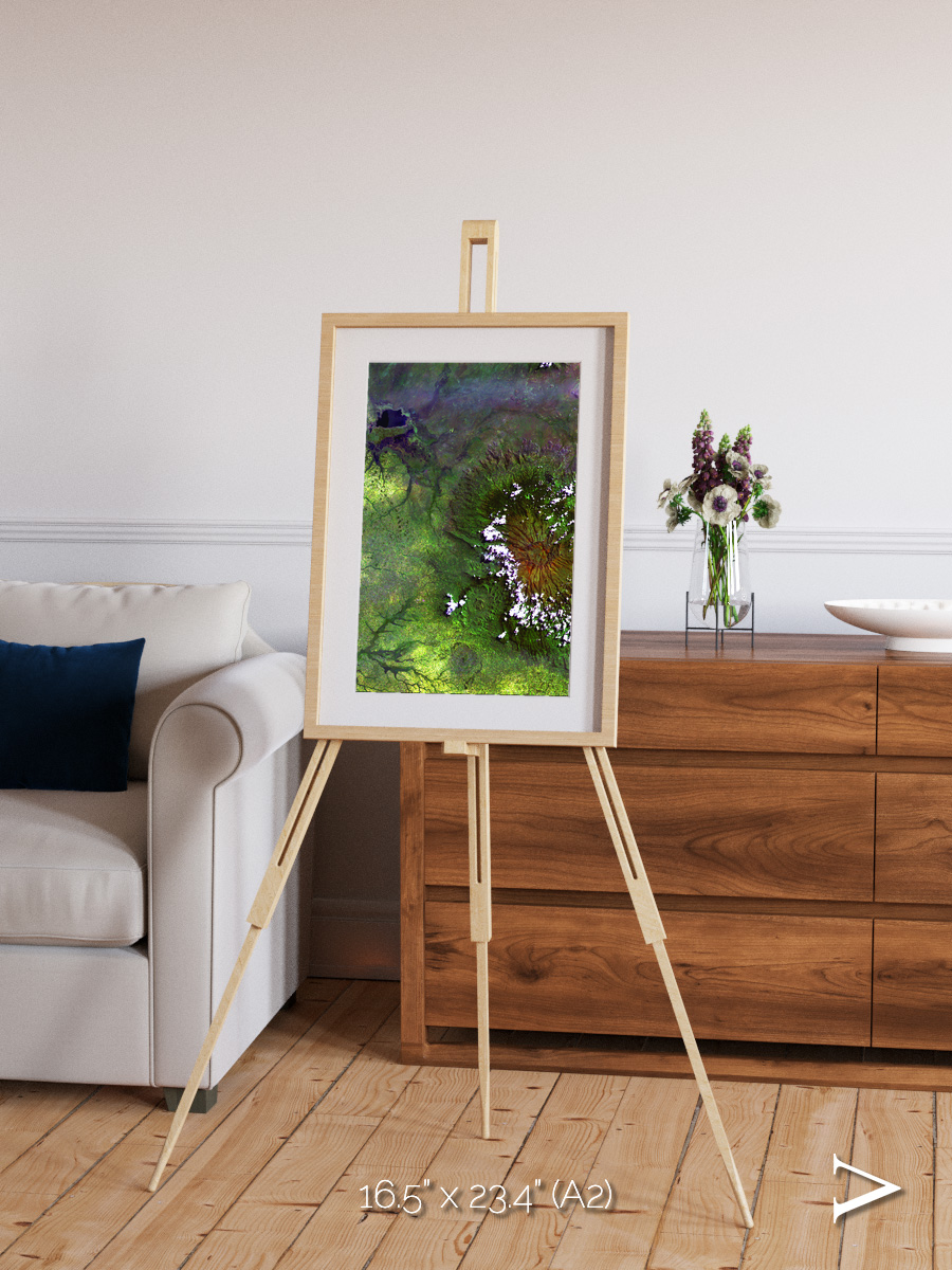 Vortex Trails, Mount Elgon Framed & Mounted Print