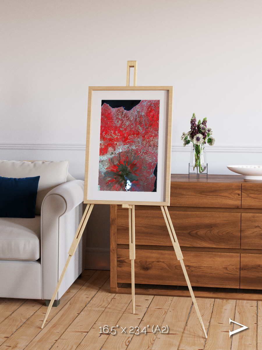 Painted Archipelago, Mt Etna Framed & Mounted Print