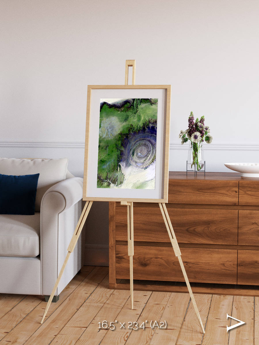 Dormant Giants, Richat Structure Framed & Mounted Print