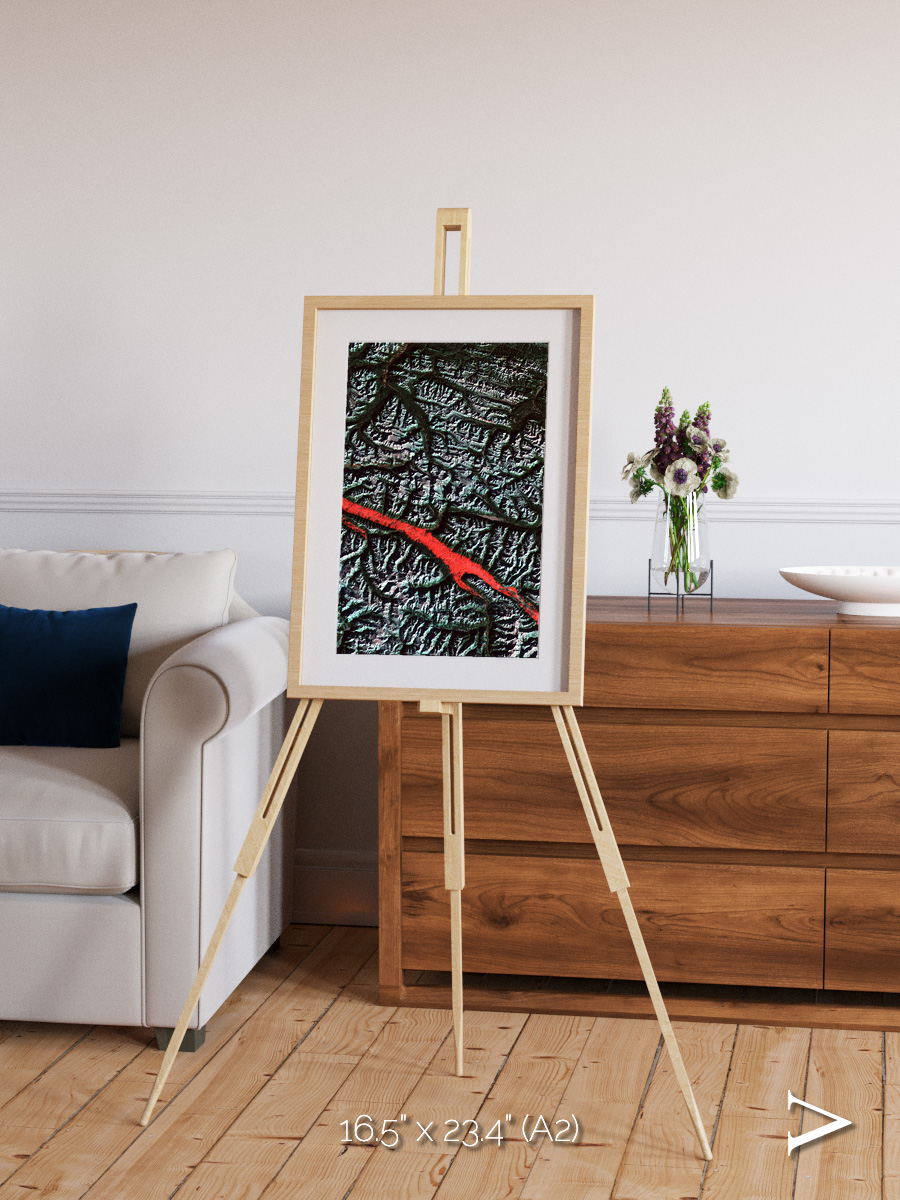 Light in the Trench, Canadian Rockies Framed & Mounted Print