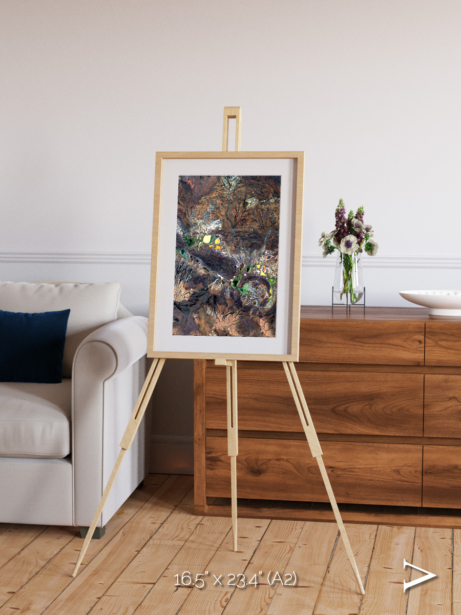 Ancient Impact, Shoemaker Crater Framed & Mounted Print