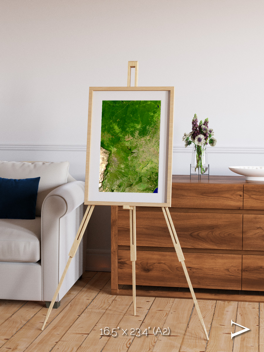 Ribbon River, South America Framed & Mounted Print