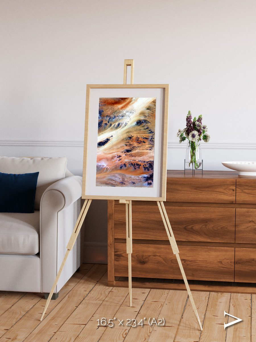Shifting Dunes, Terkezi Oasis Framed & Mounted Print
