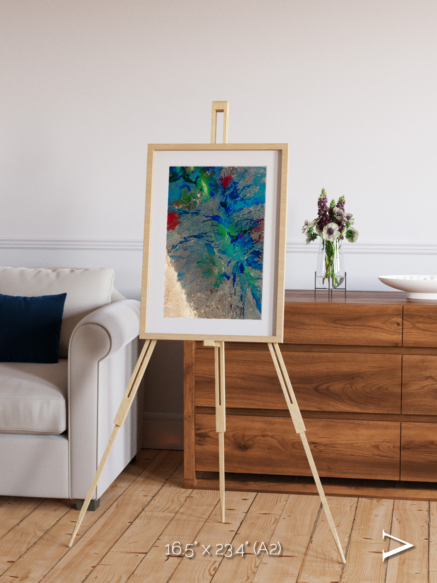Rift and Fire, Ethiopia Framed & Mounted Print
