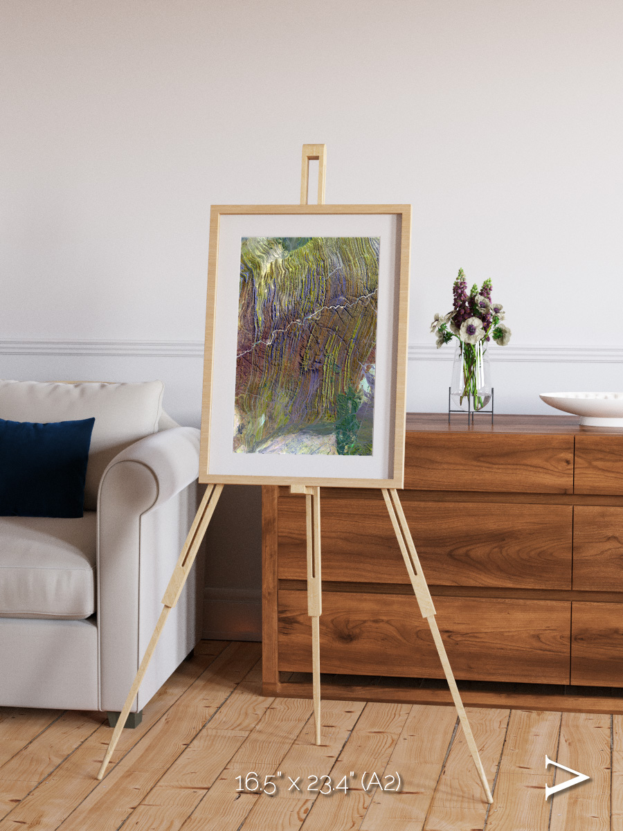 Shifting Dunes, Ugab River Framed & Mounted Print