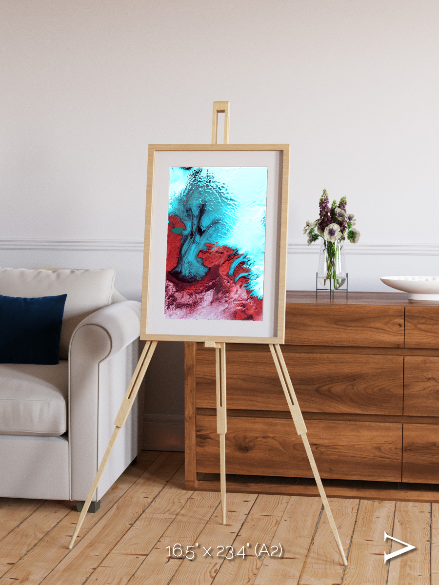 Polar Flow, Vatnajokull Glacier Ice Cap Framed & Mounted Print