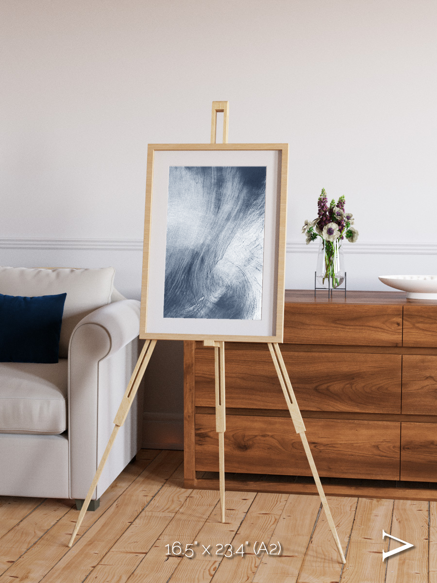 Wind Signatures, Whirlpool Cloud Framed & Mounted Print