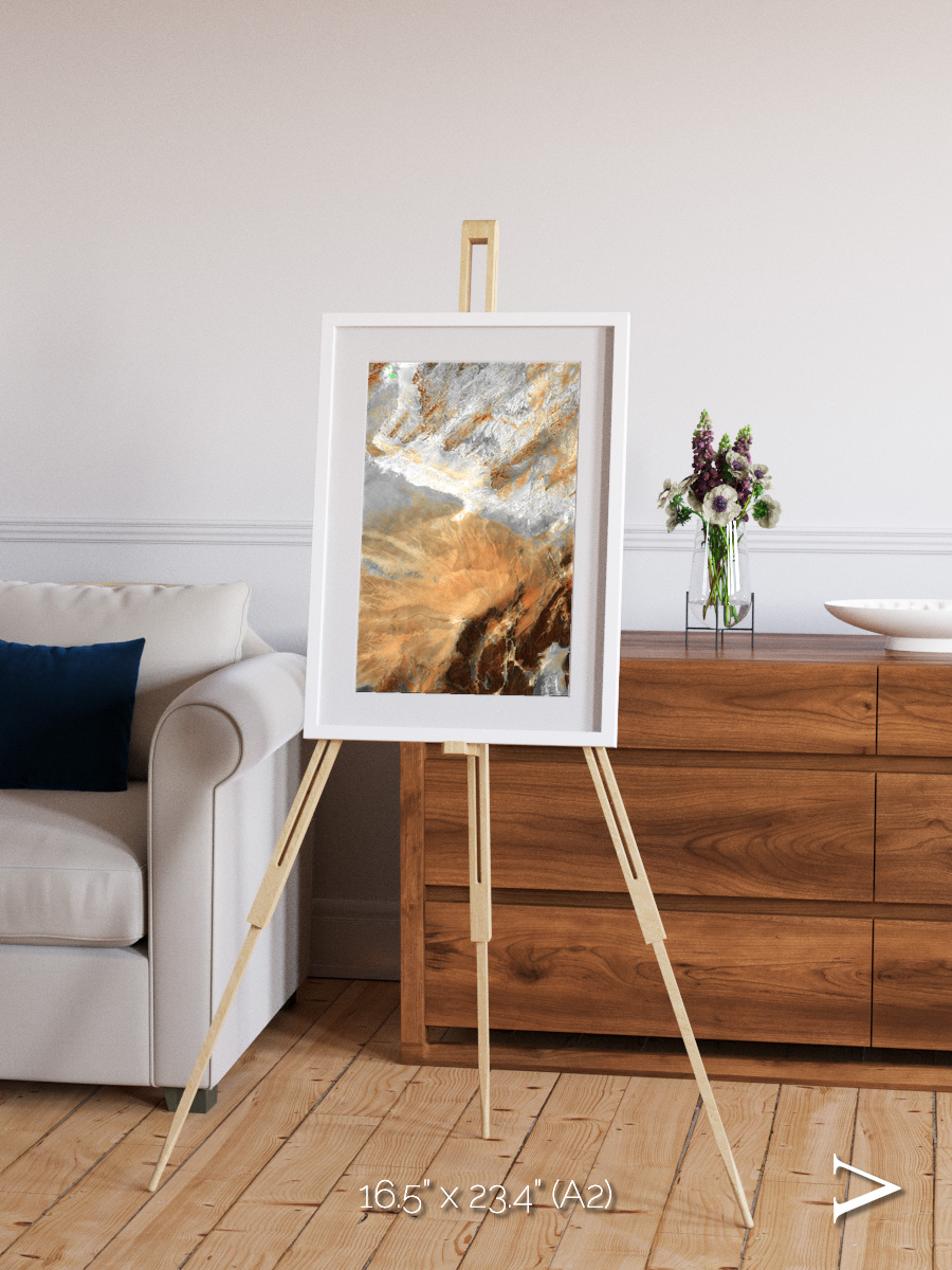 Etched Sands, Algerian Sahara Framed & Mounted Print