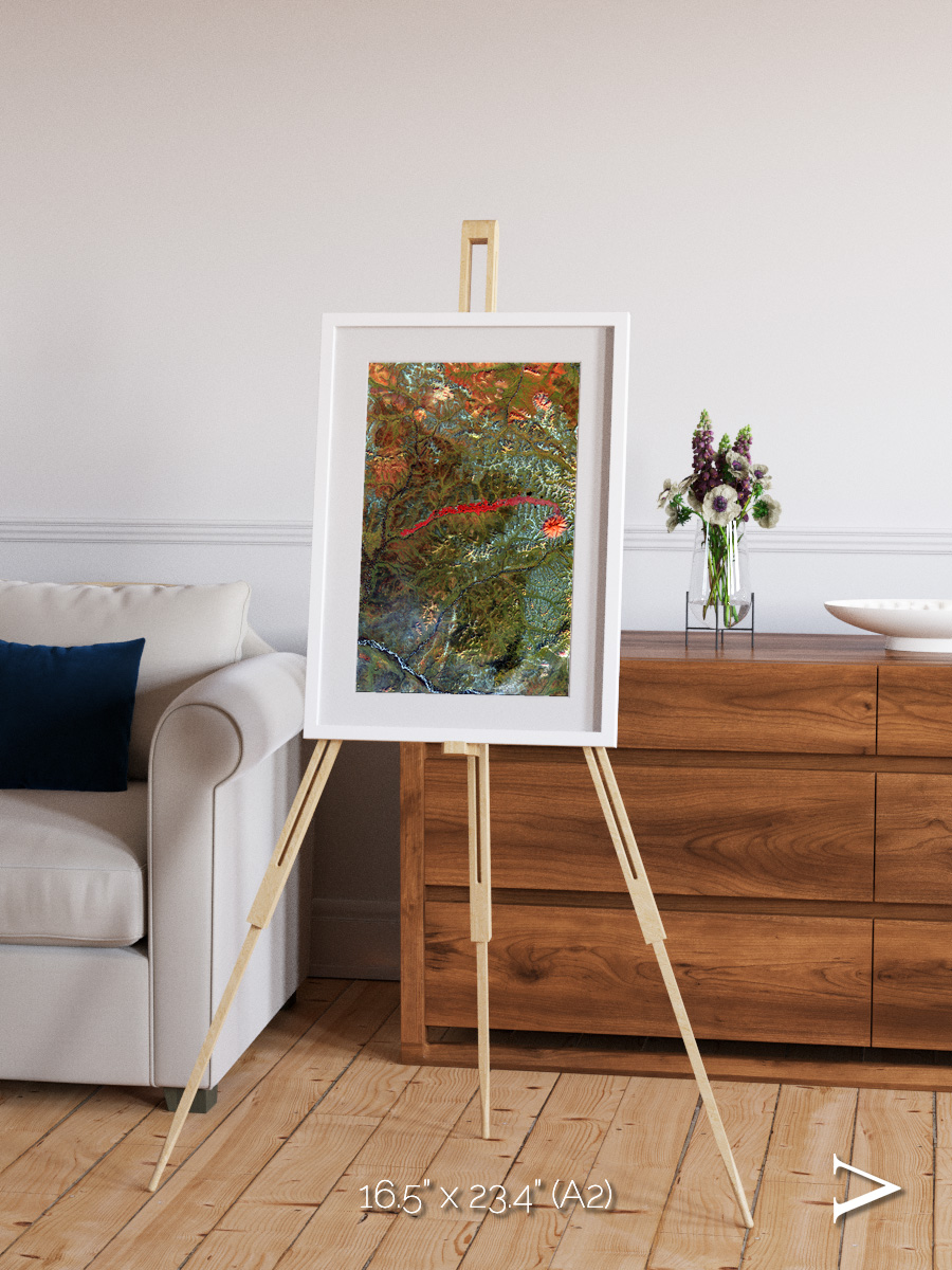 Ash and Stone, Anyuyskiy Volcano Framed & Mounted Print