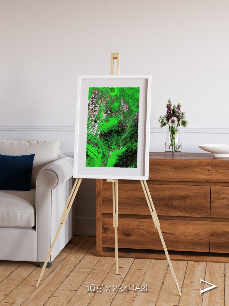 Ribbon River, Araca River Framed & Mounted Print